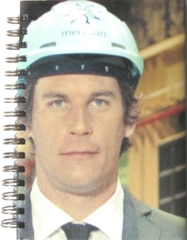 A recycled poster notebook kindly commissioned by Meridian Energy